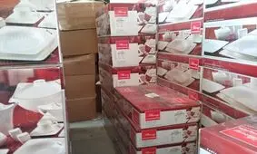 کشف انبار لوازم آشپزخانه به ارزش ۱۰۰ میلیارد ریال در ورامین + عکس