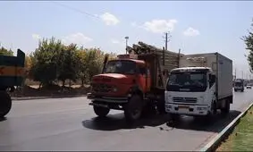 تردد کامیون‌های بارگیری شده در همدان