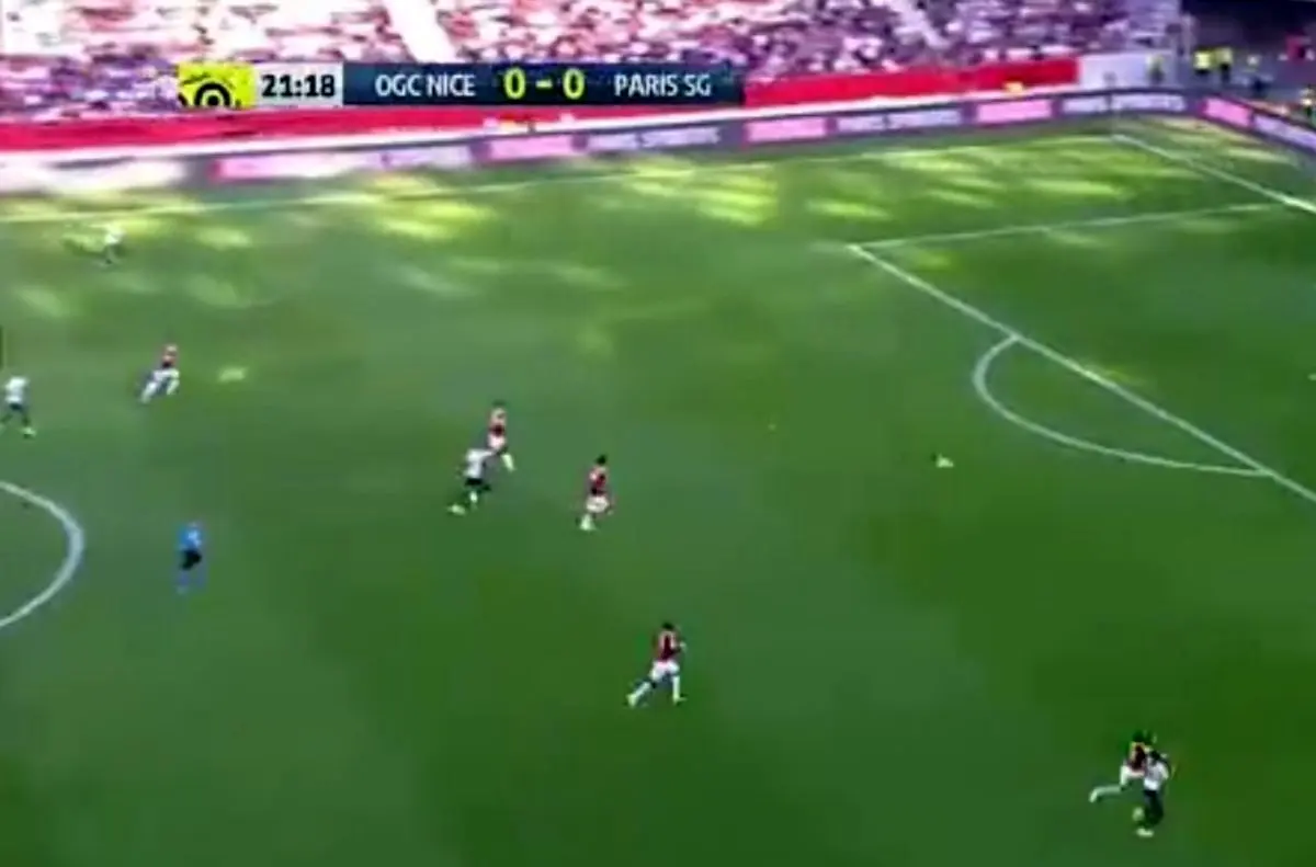 گل نیمار به نیس (نیس 0_1 پاری سن ژرمن)