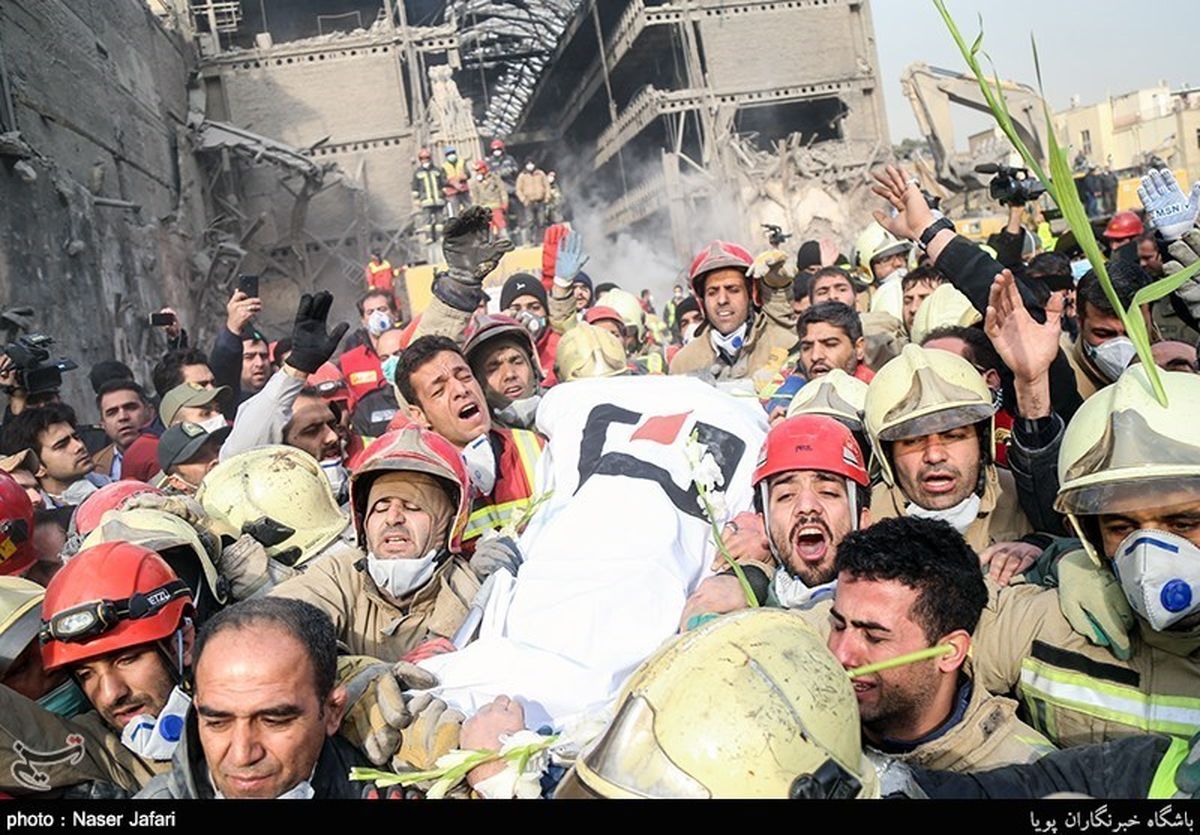 اعلام آمار نهایی جانباختگان حادثه پلاسکو تا عصر امروز