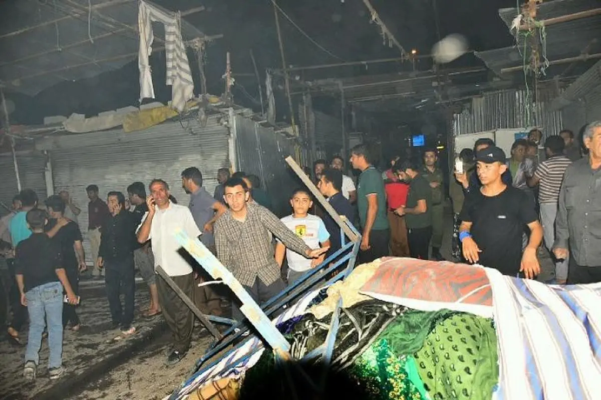 آخرین تصاویر از آتش‌سوزی جمعه بازار یاسوج/ آتش مهار شد+فیلم