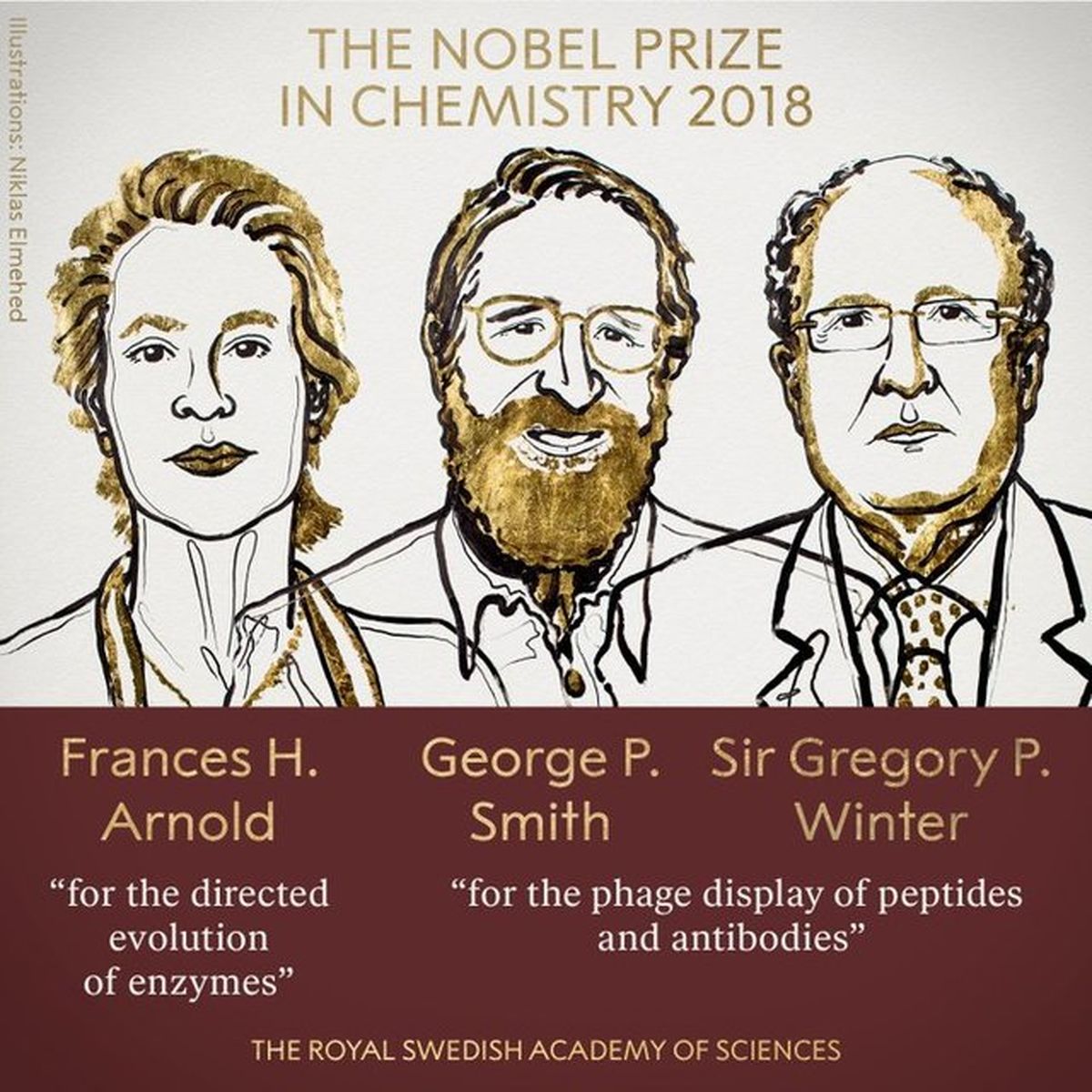 برندگان نوبل شیمی 2018 معرفی شدند