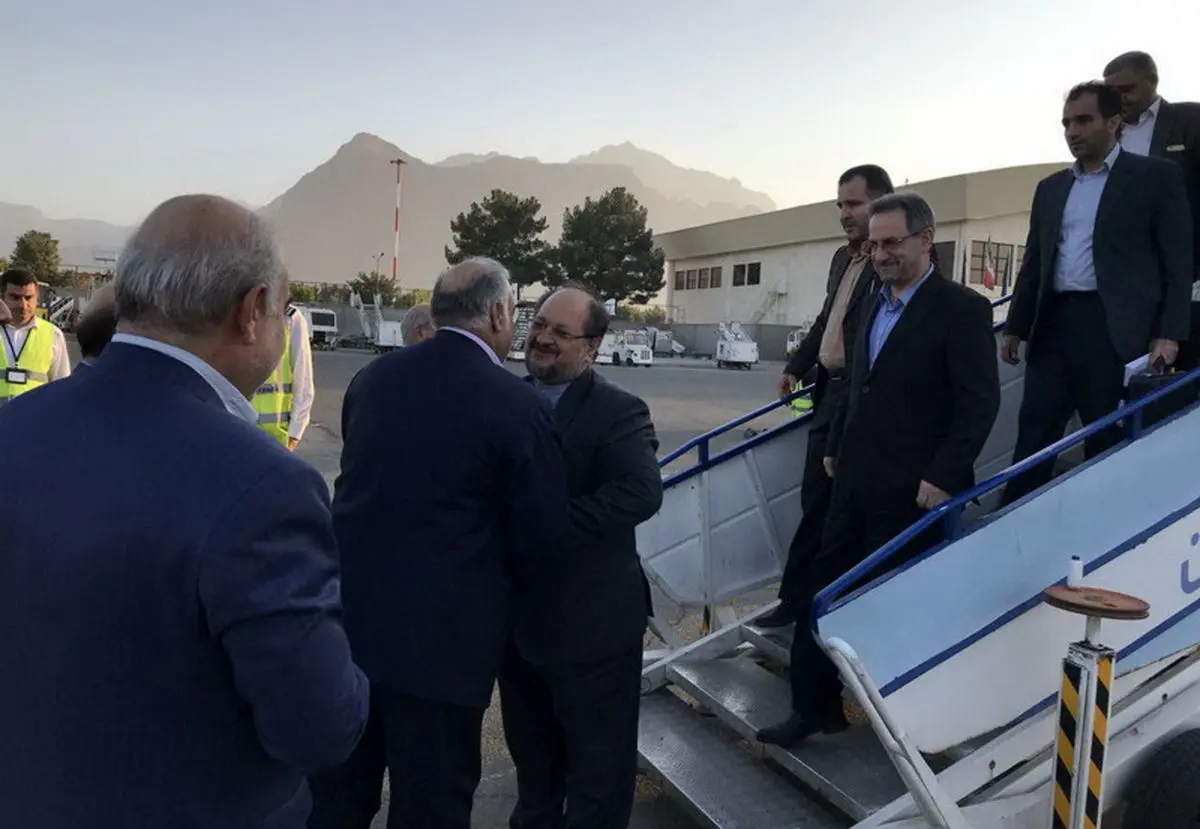 وزیر صنعت و سرپرست وزارت تعاون وارد کرمانشاه شدند