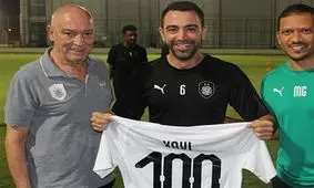 تقدیر از ژاوی برای پیوستن به باشگاه صد تایی‌های السد مقابل پرسپولیس