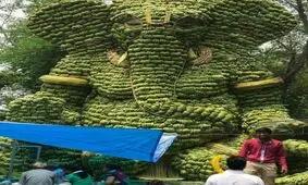خلاقیت جالب یک هندی برای فروختن موز! +عکس
