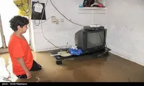سیلاب و آب گرفتگی منازل در رودسر گیلان