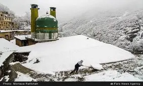 اولین برف پاییزی در ماسوله