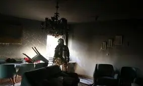 آتش‌سوزی ساختمان ۱۳ طبقه در سعادت‌آباد + تصاویر