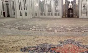 فرش ایرانی در یکی از زیباترین مساجد جهان +تصاویر