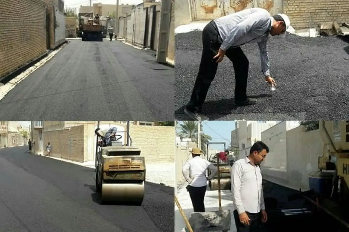 آسفالت ۱۰۰هزار متر مربع از معابر/پیشرفت۹۰درصدی سازه پل چهارم بشار