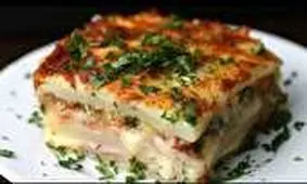 طرز پخت لازانیای سیب زمینی