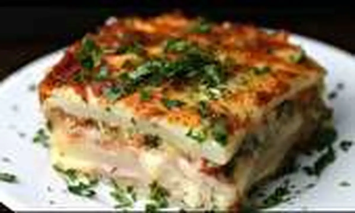 طرز پخت لازانیای سیب زمینی