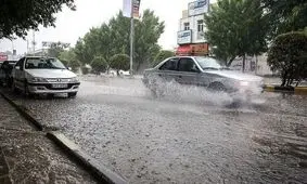 بارش شدید و آب گرفتگی معابر بجنورد /ویدئو