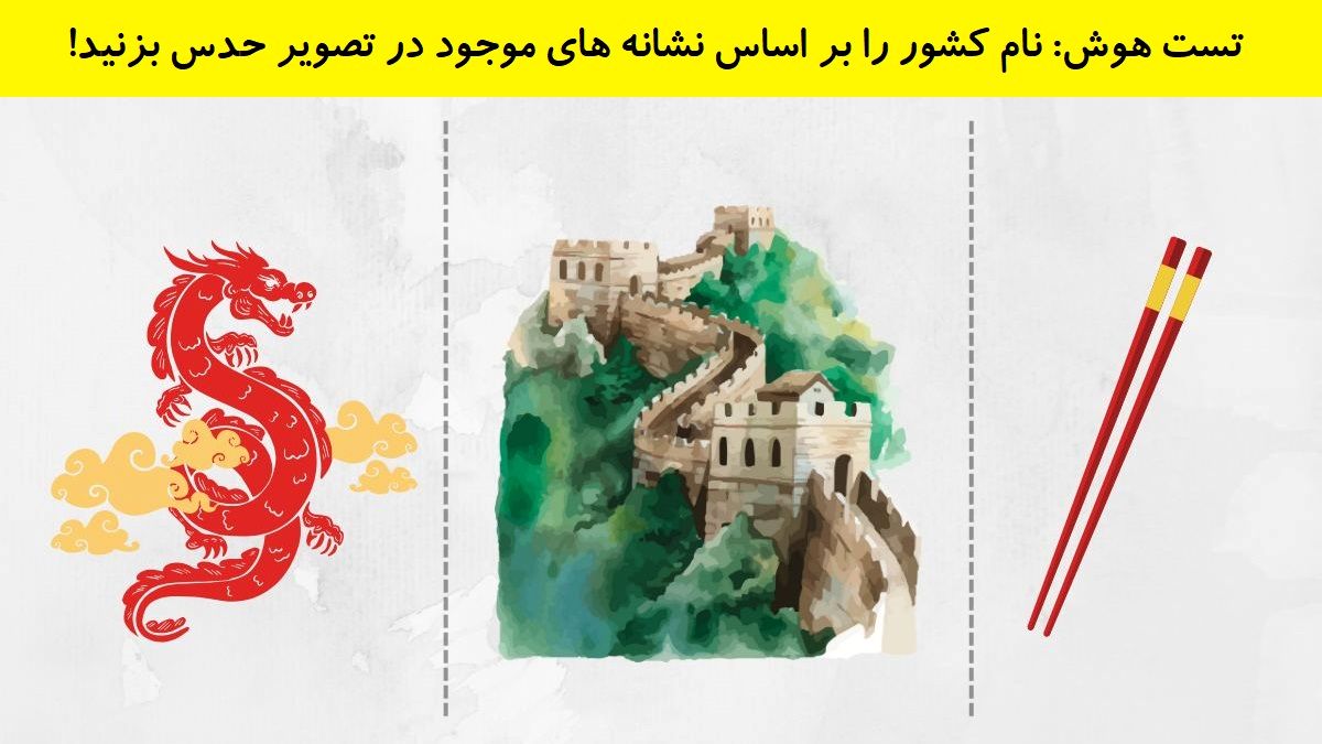 تست هوش فهمیدن نام کشور