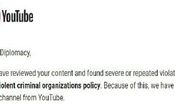 یوتیوب حساب وزارت امور خارجه را بست


