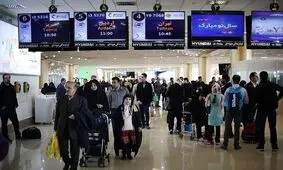 شلوغی شدید فرودگاه امام خمینی/ ویدئو