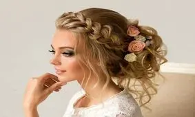 جدیدترین مد آرایشی؛ آرایش مو با گل های طبیعی/ تصاویر