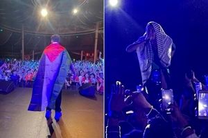 خواننده رپ، پرچم فلسطین را در پاریس بالا برد