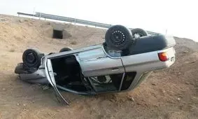 واژگونی مرگبار پراید در جاده اراک