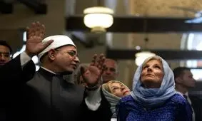حجاب همسر جو بایدن در مسجد الازهر مصر/ عکس

