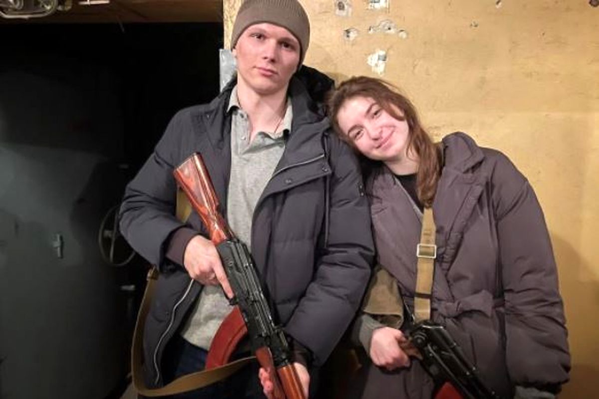 عروس و داماد اوکراینی به جنگ روسیه رفتند