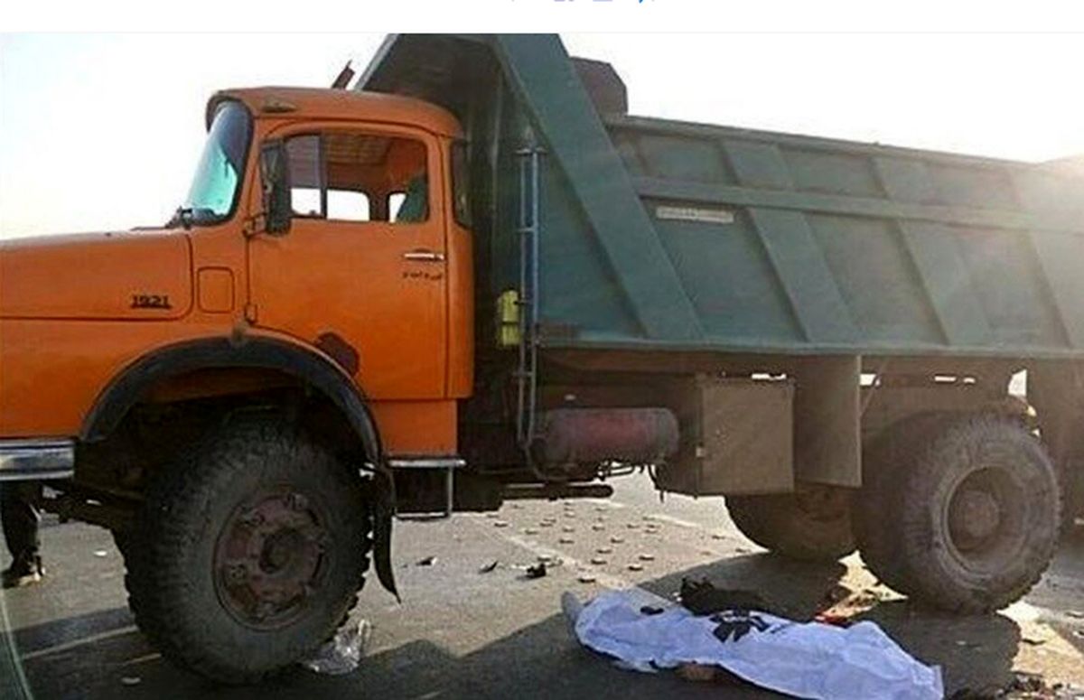 مرگ دلخراش یک زن زیر چرخ های کامیون در بلوار مصلی مشهد