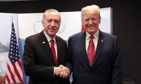 استقبال اردوغان از ترامپ پای پلکان هواپیما/ ویدئو
