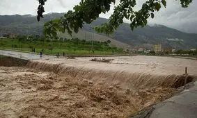تصاویری دیگر از سیل امروز در فیروزکوه/ ویدئو