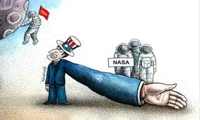  وقتی ناسا تمایل دارد قانون آمریکا را برای گرفتن نمونه خاک ماه چین دور بزند/ کاریکاتور 

