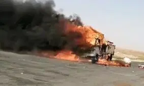 ۴ کشته در برخورد تریلی و کامیون در محور سربیشه - نهبندان/ ویدئو