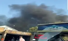 انبار پلاستیک سازمان انرژی وزارت دفاع در نوبنیاد دچار حریق شد/ ویدئو