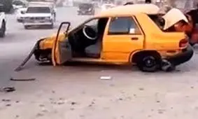 پرایدِ یاغی در عراق چندین خودروی لوکس را درو کرد/ ویدئو