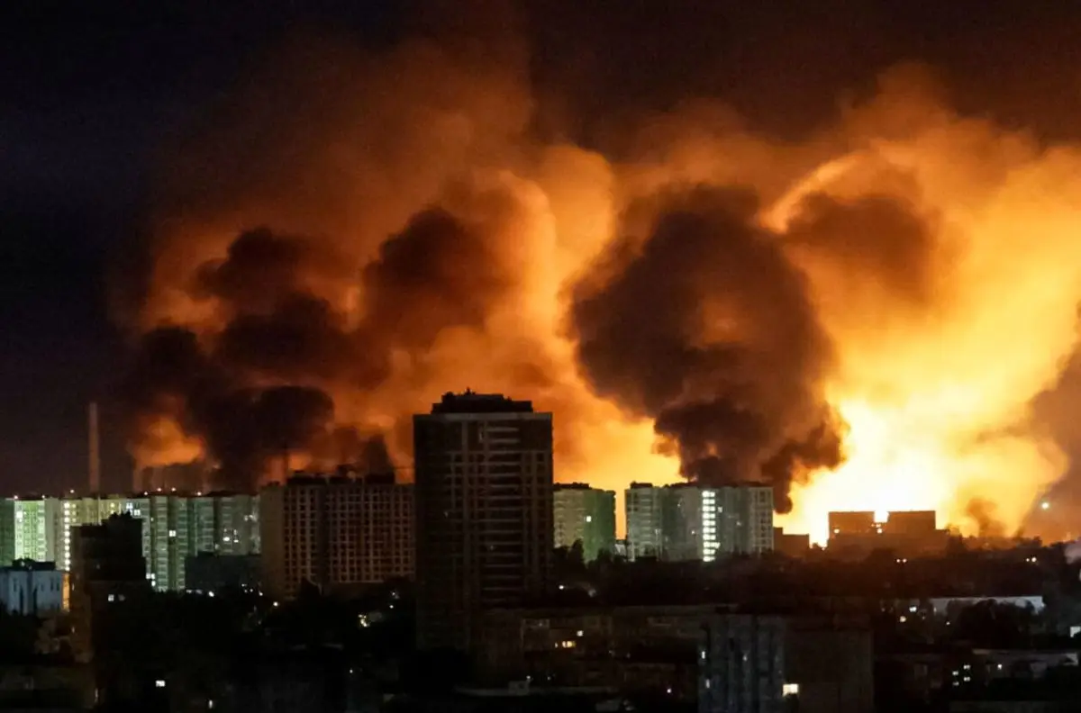 حملات گسترده پهپادی روسیه به اوکراین

