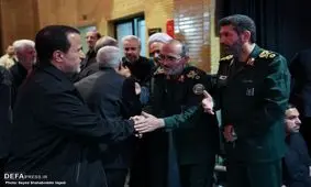 حضور چهره های مطرح در مراسم بزرگداشت سردار سپهبد شهید محمد باقری/ زاکانی با دست شکسته حاضر شد/ تصاویر