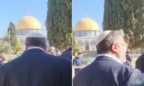 وزیر تندروی اسرائیلی با همراهی ۱۲۵۰ شهرک‌نشین به مسجدالاقصی یورش برد/ ویدئو
