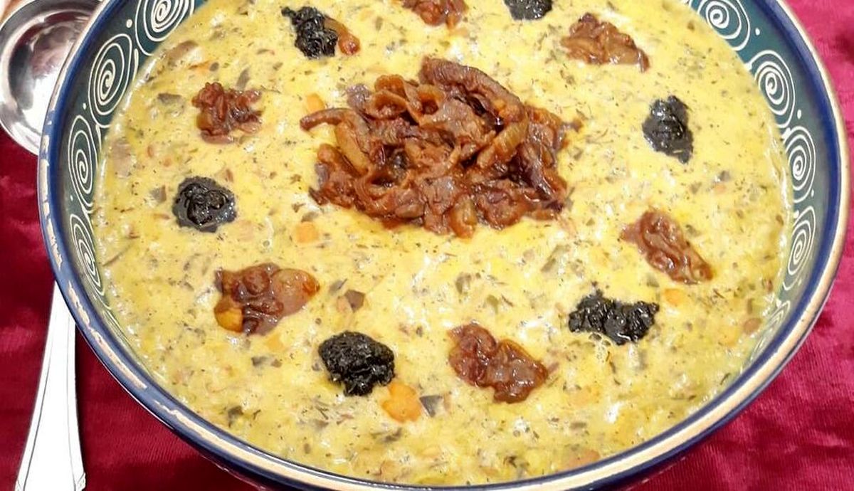 طرز تهیه آش دوغ بختیاری