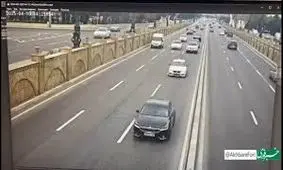 پرواز یک خودرو در باکو، آذربایجان/ ویدئو