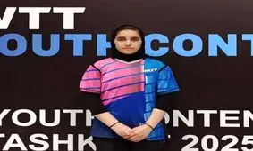 دختر تنیس روی میز ایران در کانتندر اردن قهرمان شد
