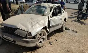 واژگونی خودروی حامل دانش‌آموزان در دزفول ۱ کشته و ۴ مصدوم داشت