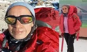 انتقال پیکر مرحوم طاهره حاصلی به پایین کوه/ ویدئو