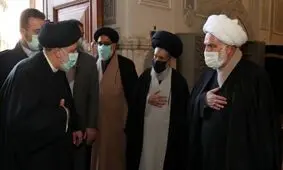 حضور رئیس جمهور در مراسم ترحیم آیت‌الله صافی گلپایگانی

