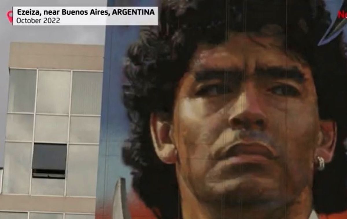 بلندترین نقاشی دیواری جهان به یاد مارادونا در آرژانتین/ ویدئو

