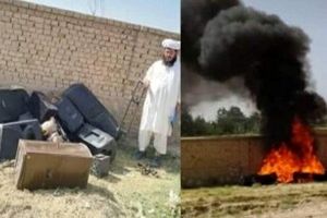 طالبان آلات موسیقی را به آتش کشیدند!

