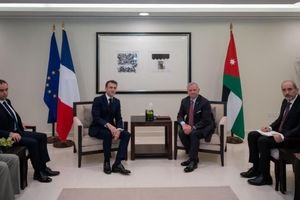 گفت و گوی شاه اردن و رئیس جمهور فرانسه درباره تحولات غزه