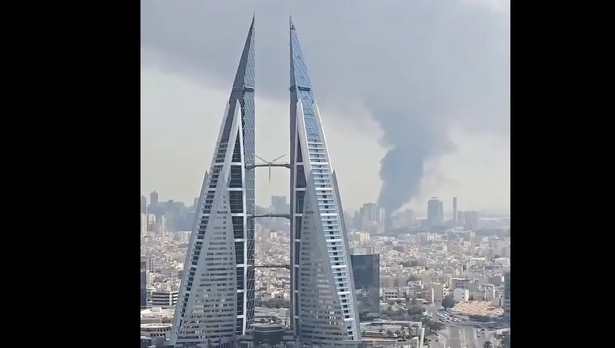 برخورد موشک های ایرانی به بحرین/ ویدئو

