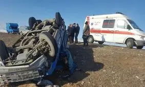 واژگونی خودروی حامل کوهنوردان در کلاردشت