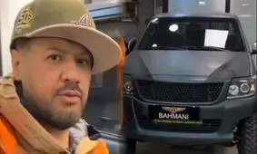 دور دور علی صادقی با ماشین لاکچری در خیابان های تهران/ ویدئو