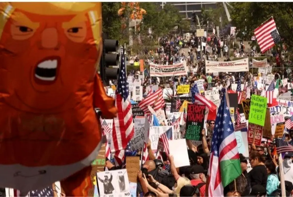 تظاهرات گسترده در سراسر آمریکا علیه سیاست‌های ترامپ در پی جنگ با ایران