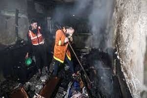 جان باختن دست کم ۲۱ تن بر اثر آتش سوزی در غزه/ ویدئو