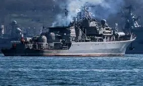 آتش سوزی و انفجار در مهمترین رزم ناو روسیه